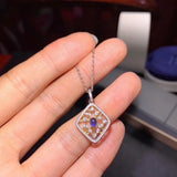 Natural Sapphire Gemstone Necklace for Women 925 Silver Jewelry Birthstone