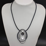 Retro Leather Pendant Necklace Women Accessories