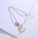 Retro Peach Hearts Pendant Necklace Women Accessories