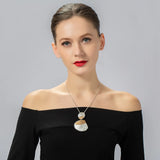 Retro Peach Hearts Pendant Necklace Women Accessories
