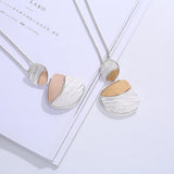Retro Peach Hearts Pendant Necklace Women Accessories