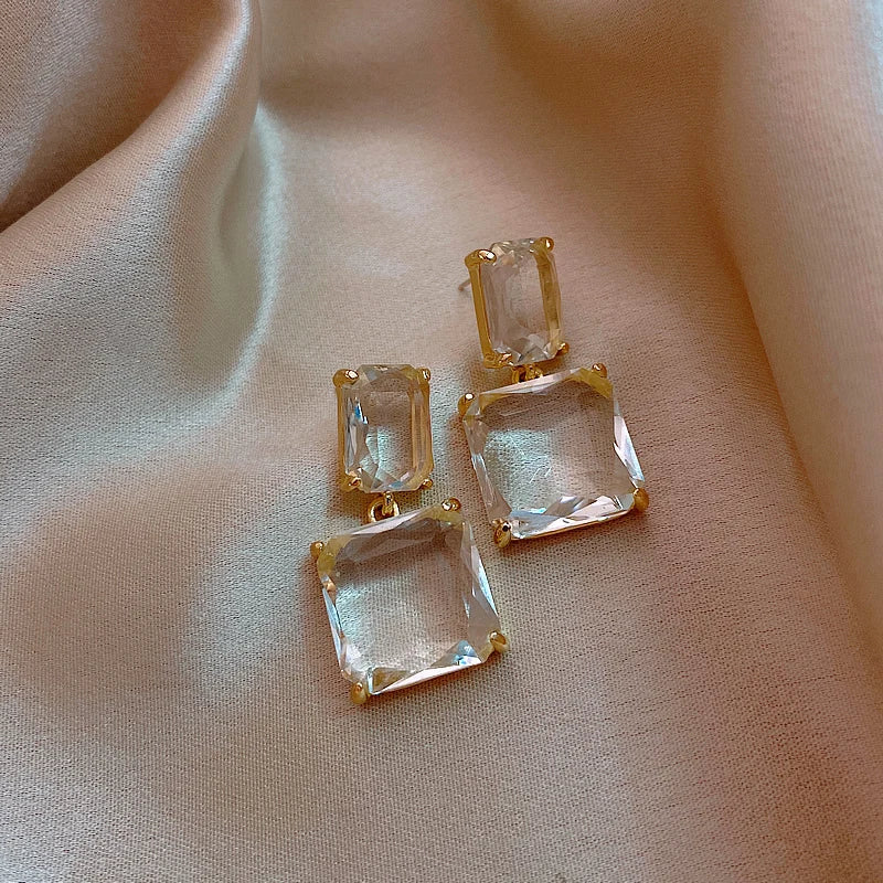 Glass Block Women's Earrings Party Jewelry Sexy Girls