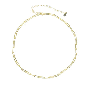 925 Sterling Silver Open Link Chain Women Choker Necklace