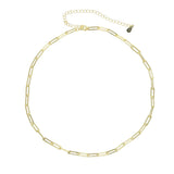 925 Sterling Silver Open Link Chain Women Choker Necklace
