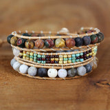 Unique Glass Beads DIY Boho Wrap Bracelet