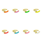 Colorful Neon Enamel Ear Cuff Clip On Earring