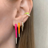 Colorful Neon Enamel Ear Cuff Clip On Earring