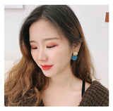 Geometric Round Disc Clip Earrings Colorful Metal Ear Clips Brincos