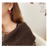 Geometric Round Disc Clip Earrings Colorful Metal Ear Clips Brincos