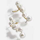 Pearl Metal Ear Clip Earrings for Women