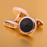 Crystal cuff link Golden High gemelos abotoadura Jewelry