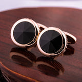 Crystal cuff link Golden High gemelos abotoadura Jewelry