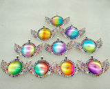 8pcs Quartz Crystal Tiger Opal Eye Pendant for DIY Jewelry Making