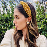 Bow Pearl Flannel Hairband Solid Hair Accessories