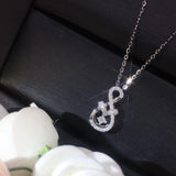 925 Silver Diamond Necklace Pendant for Women