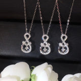 925 Silver Diamond Necklace Pendant for Women
