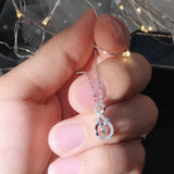 925 Silver Diamond Necklace Pendant for Women