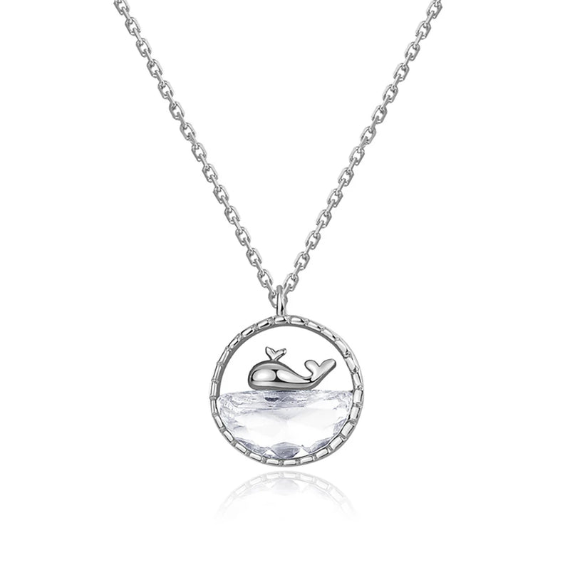 S925 Whale Pendant Women's Tide Necklace Jewelry