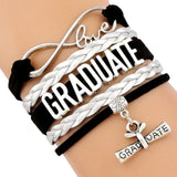 Graduate Graduation Charm Bracelets Trencher Cap Square College Cap Diploma