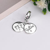 925 Silver Sisters Pink Star Charm Bead Pendant