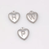 Stainless Steel A-Z Initial Letter Pendants DIY Charms Necklace Jewelry