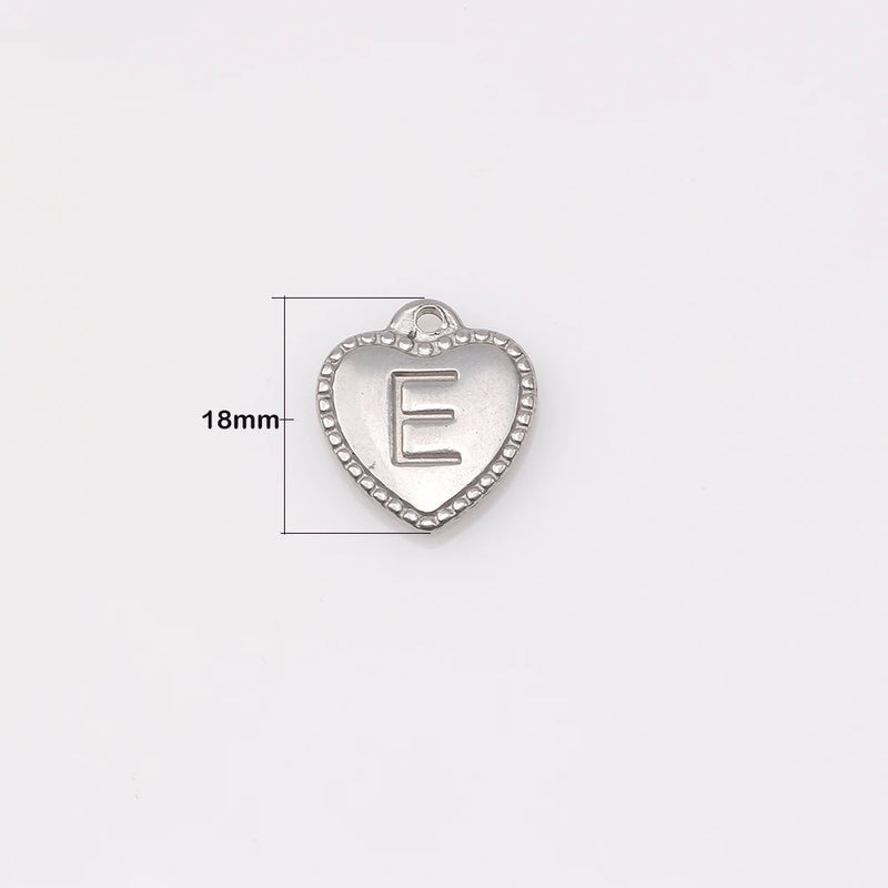 Stainless Steel A-Z Initial Letter Pendants DIY Charms Necklace Jewelry
