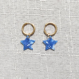 Acrylic Star Pendant Earrings for Ladies