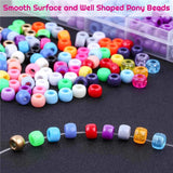 Acrylic Pony Beads Set DIY Jewelry Making 6X8mm Charms Gift