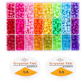 Acrylic Pony Beads Set DIY Jewelry Making 6X8mm Charms Gift