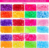 Acrylic Pony Beads Set DIY Jewelry Making 6X8mm Charms Gift