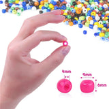 Acrylic Pony Beads Set DIY Jewelry Making 6X8mm Charms Gift