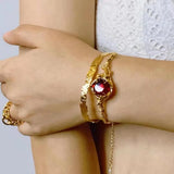 Amybaby Vintage Crystal Stone Bangle for Party