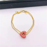 Amybaby Vintage Enamel Glaze Heart Bracelet For Party