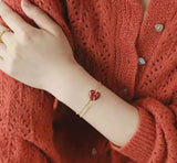 Amybaby Vintage Enamel Glaze Heart Bracelet For Party