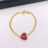 Amybaby Vintage Enamel Glaze Heart Bracelet For Party