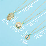 Women's Wedding Natural Zircon Necklaces 14k Hollow Fine Big Pendants