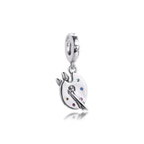 Artists Palette Dangle 925 Silver Charm for Bracelets
