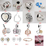 925 Silver Heart Mum Earphone Charm Bracelet Necklace Gift Jewelry