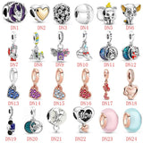 925 Silver Heart Mum Earphone Charm Bracelet Necklace Gift Jewelry