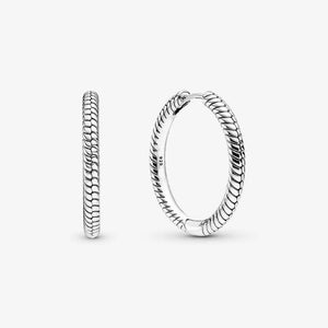 Autumn Collection Moments Charm Hoop Earrings 925 Sterling Silver for Women