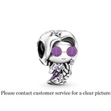 Autumn S925 Purple Long Hair Princess Charm Pendant