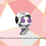 Autumn S925 Purple Long Hair Princess Charm Pendant