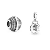 Autumn Series S925 Silver Circle Pendant Bracelet Charms