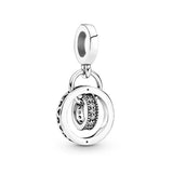 Autumn Series S925 Silver Circle Pendant Bracelet Charms