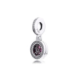 Valentine Sparkling Heart Dangle Charms for Jewelry Making