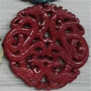 Natural Green Stone Jade Phoenix Amulet Pendant for Unisex Necklace