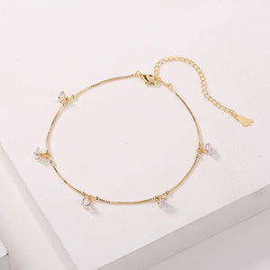 Boho Tassels Zircon Anklet Bracelet for Women