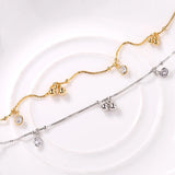 Boho Tassels Zircon Anklet Bracelet for Women