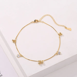 Boho Tassels Zircon Anklet Bracelet for Women