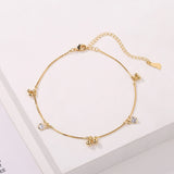 Boho Tassels Zircon Anklet Bracelet for Women